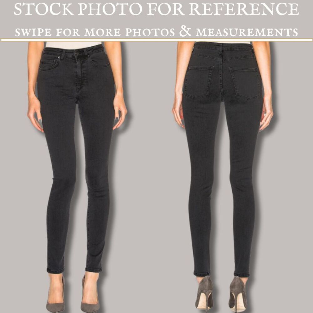 Acne Studios Pin Skinny Jeans In Used Black Women's 26x31